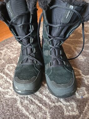 Columbia Black Women's Lace-Up Winter Rain Boots